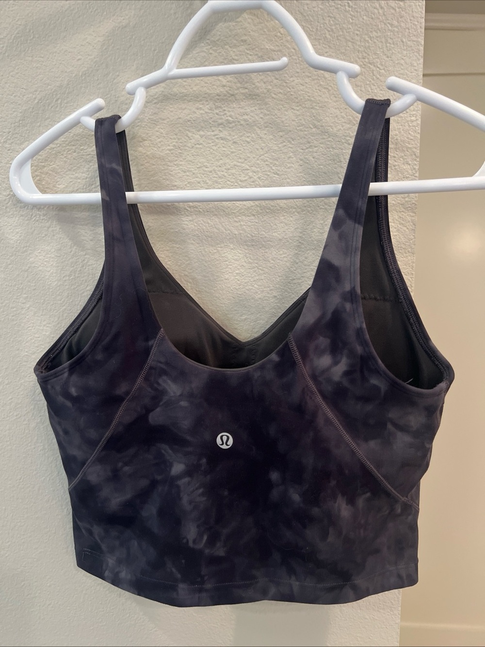 lululemon athletica Black Tie-Dye Longline Sports Bra